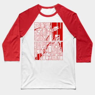 Copenhagen, Denmark City Map Typography - Oriental Baseball T-Shirt